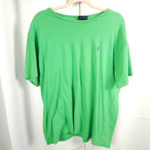 Polo Ralph Lauren Mens Large Green  Short Sleeve Crew Neck Cotton Tee T-Shirt